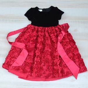 American Princess black velvet formal dress size 8